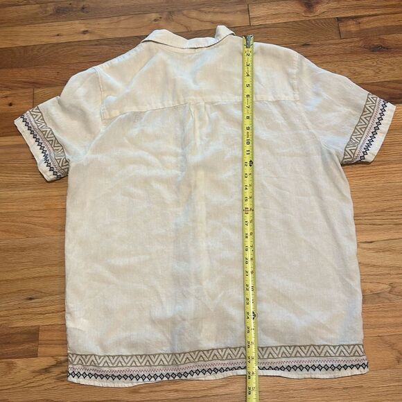 Marine Layer Embroidered Resort Shirt Men’s large  Button Up Short Sleeve Palms - Picture 12 of 12